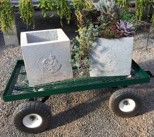 Gray Squirrel Cameo Planter - Aged Copper