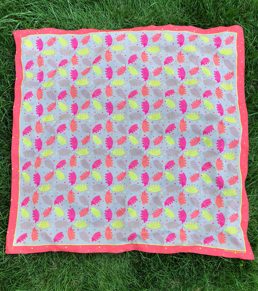 Khaki and Coral Echidna Scarf