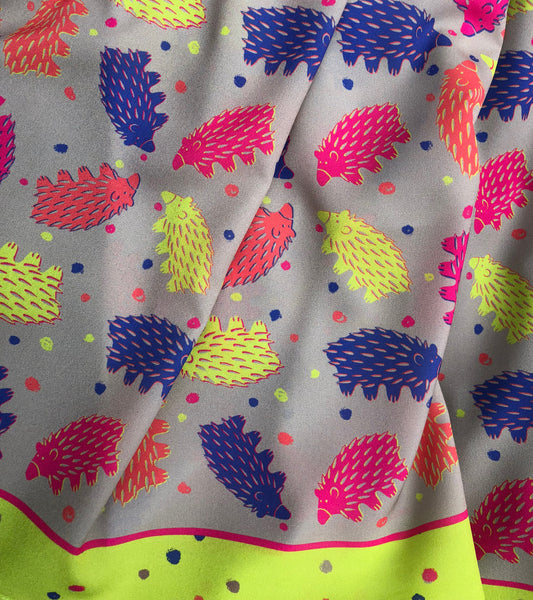 Khaki and Chartreuse Echidna Scarf