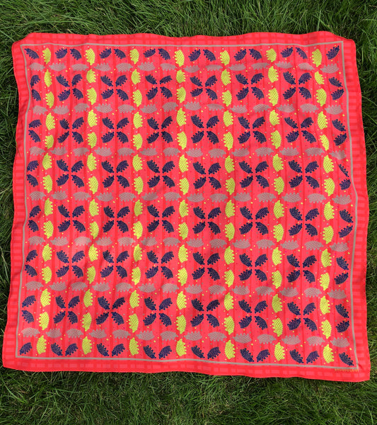 Checkered Fire Engine + Navy Echidna Scarf