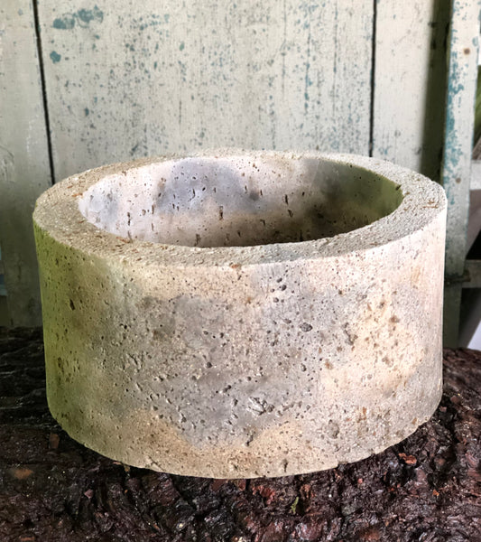 Large Cylinder Planter - Marbled Naturals & Grays