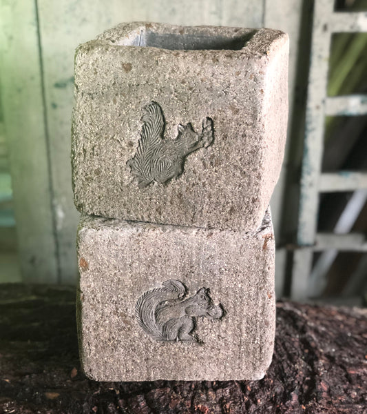 Vintage Squirrel Square Trough