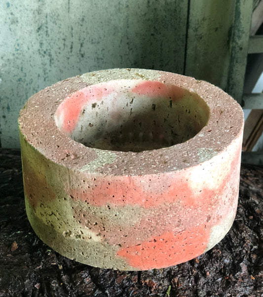 Medium Cylinder Planter - Marbled Reds