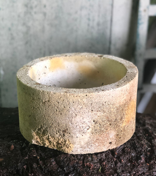 Medium Cylinder Planter - Marbled Yellows