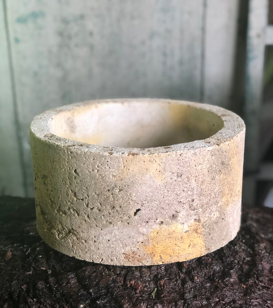 Medium Cylinder Planter - Marbled Yellows