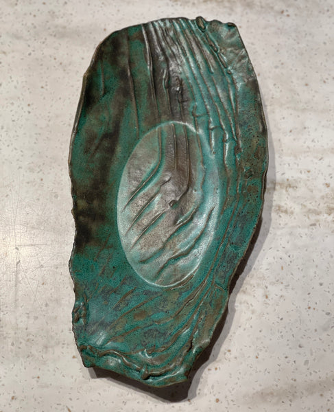 MEDIUM Bark Oval Tray / COPPER