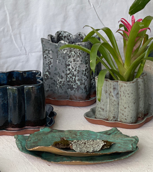 MEDIUM Bark Oval Tray / COPPER