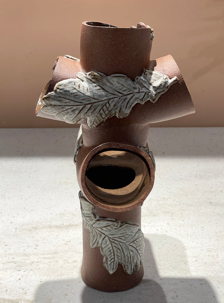 Acorns & Oak Leaves Vase / SEA SALT