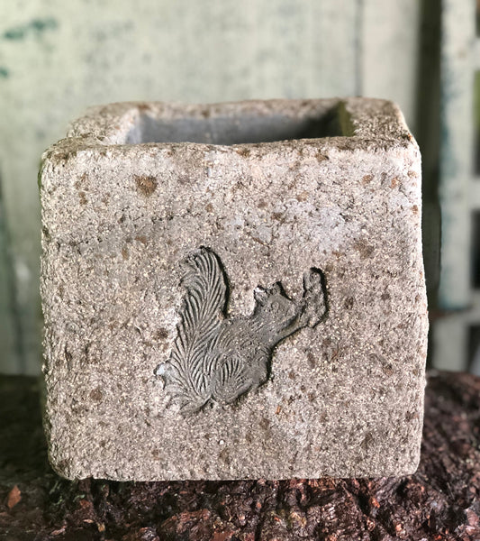 Vintage Squirrel Square Trough