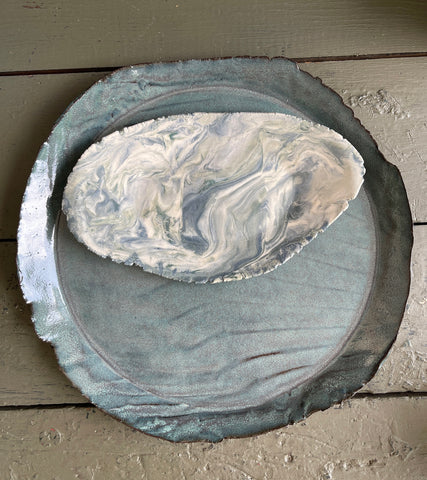 SMALL Oblong Tray / MARBLED